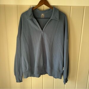 Women’s CALIA by Carrie Underwood V-Neck Pullover in Blue, Size XL